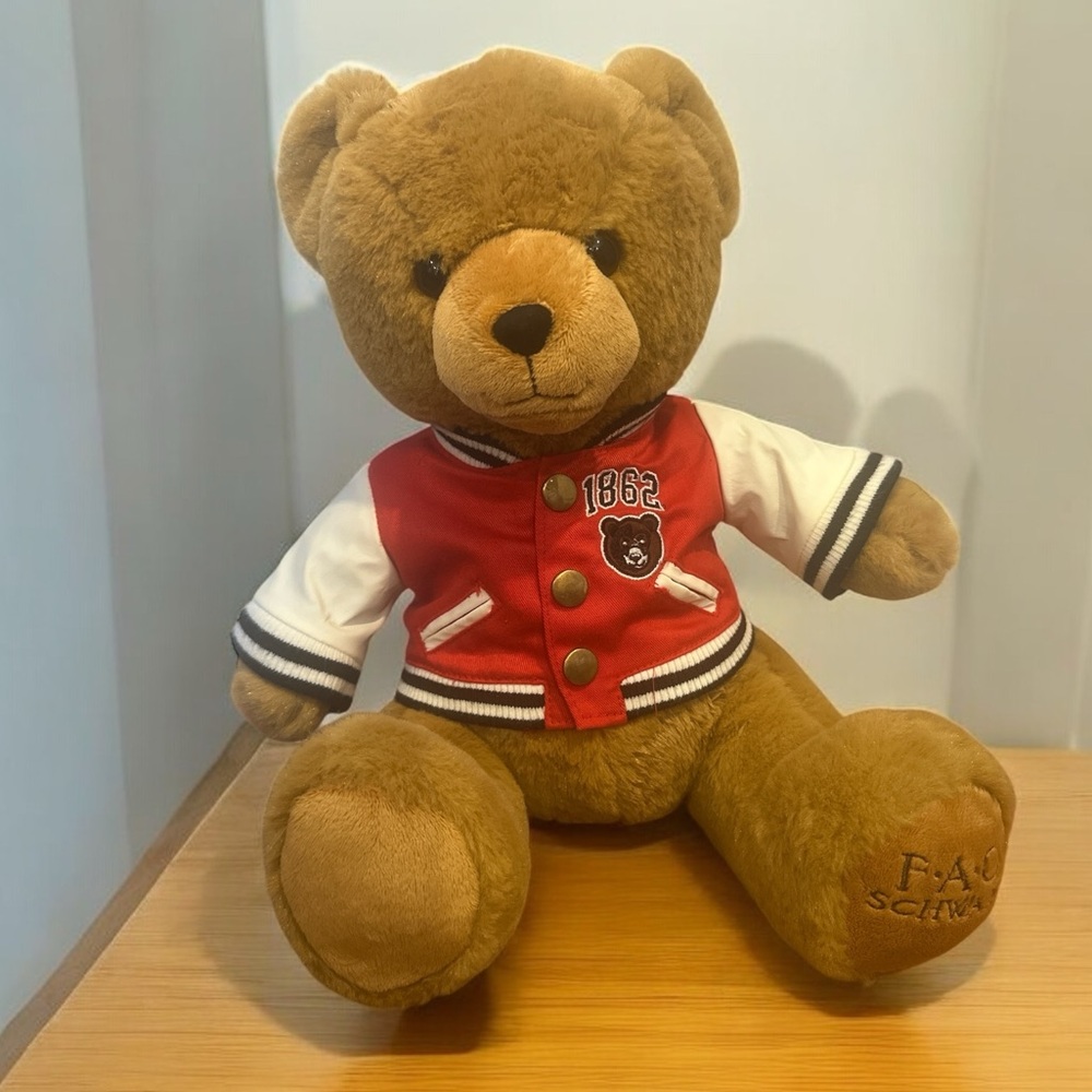 FAO Schwarz 1862 Collector’s Teddy Bear in Varsity Jacket – 16” Plush